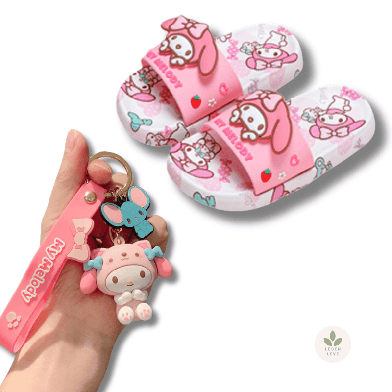 Chinelo Confort Hello Kitty + Brinde Chaveiro Hello Kitty